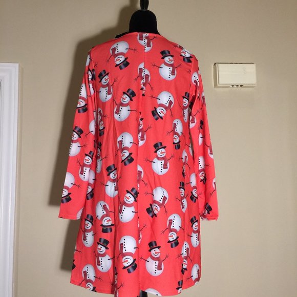 MISSLOOK Tunic Top M/L Holiday Snowman Christmas - Picture 9 of 15